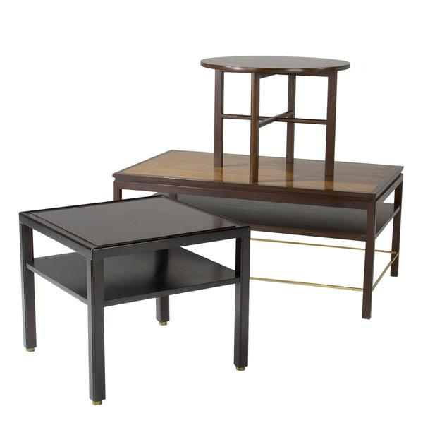 DUNBAR Set of three tables large rectangular coffee table with