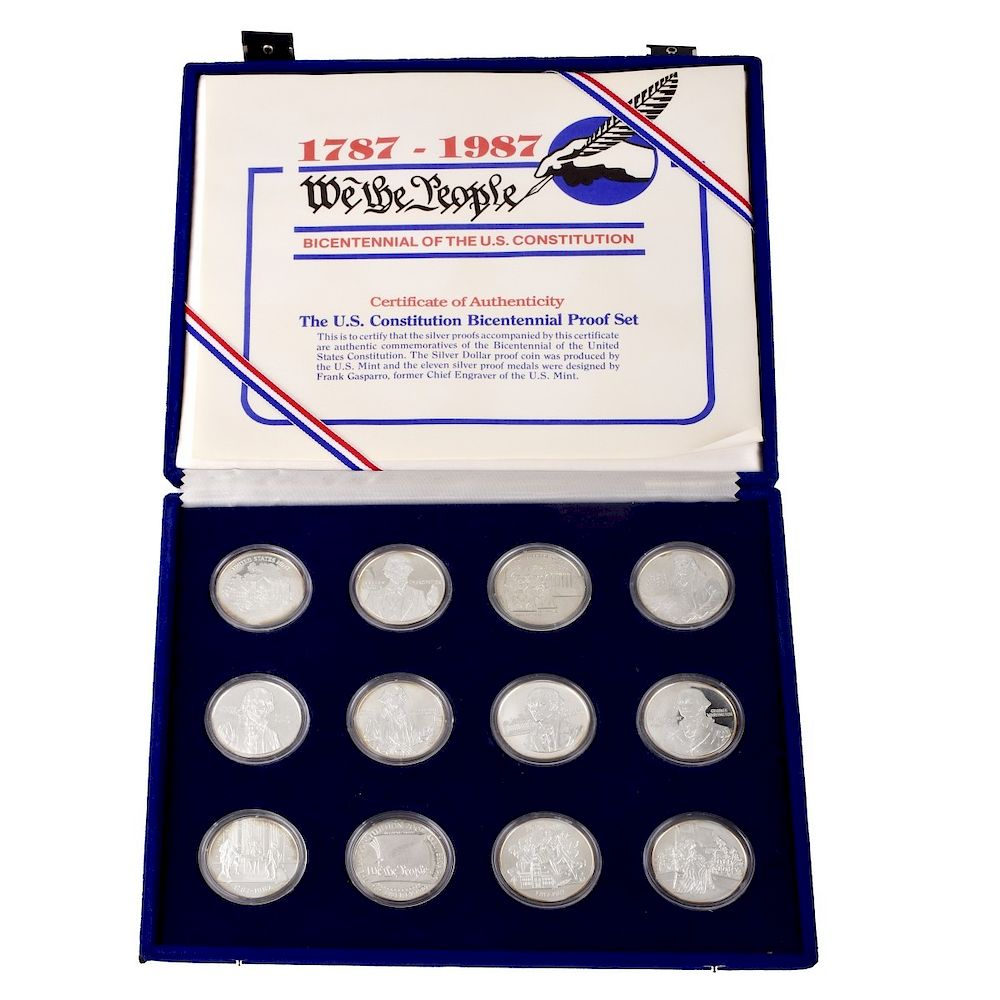 Constitution Bicentennial 12 Pc Silver Proof Set U S Mint