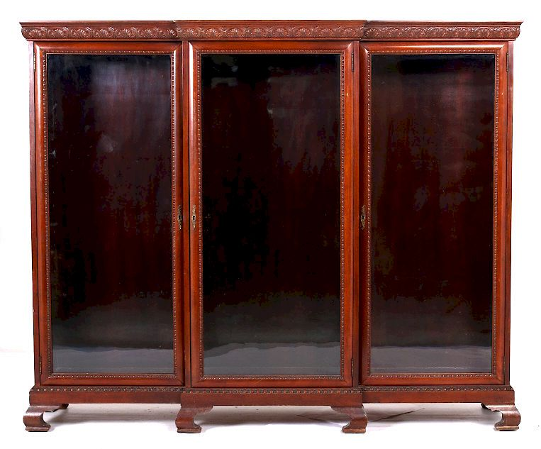 Queen Anne Long Bookcase Senator s Office 1800 s Excellent