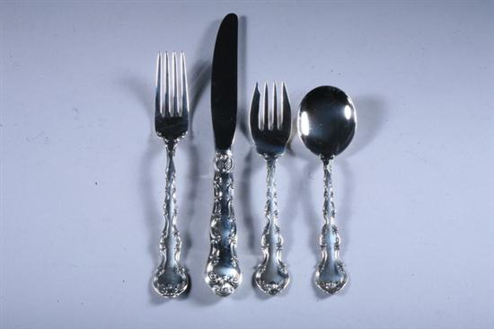69 PIECE GORHAM STERLING SILVER FLATWARE SERVICE Strasbourg pattern Service