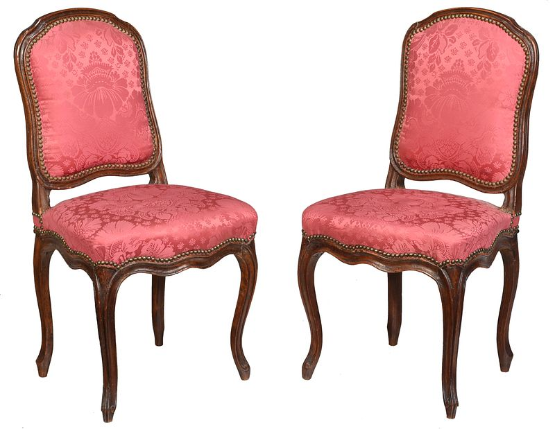 Pair of Signed Louis XV Side Chairs French late 18th