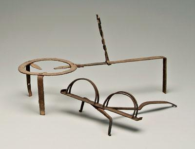 Wrought iron toaster trivet swiveling toaster with looped handle 5