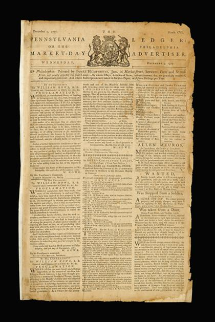 1 vol Philadelphia 18th Century Tory Newspapers Bound collection of