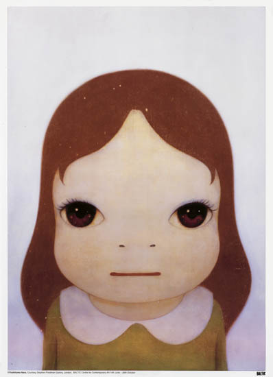 YOSHITOMO NARO Two offset lithographs Cosmic Girl Eyes Wide Open