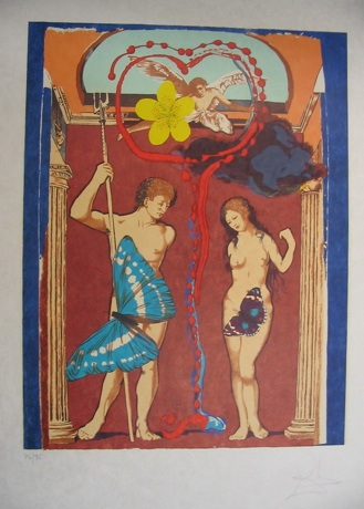 SALVADOR DALI Spanish 1904 1989 Color lithograph titled Triumph of