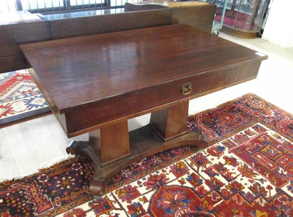 MAHOGANY LIBRARY TABLE Empire Revival style American early 20th century