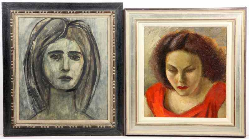 William G Mangum NC b 1924 Two Portraitsthe first a