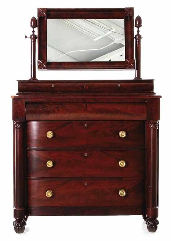 New York Classical mahogany gentleman s dressing bureau circa 1825