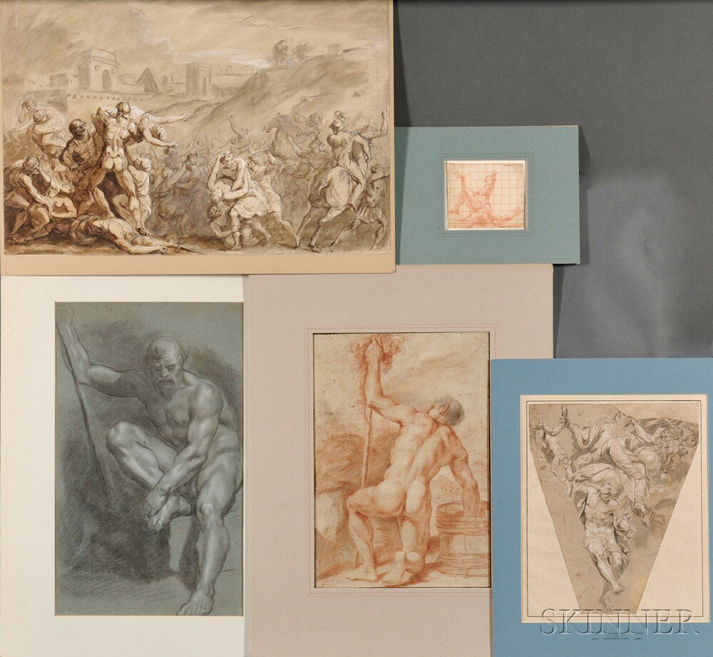 Five Unframed Old Master Drawings Attributed to Giovanni da san