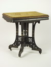 LAMP TABLE Aesthetic period Victorian lamp table black lacquered cherry
