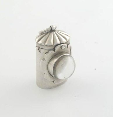 A Victorian novelty vesta and slow match holder in the