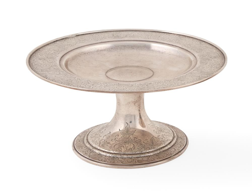 STERLING SILVER TAZZA EARLY TO MID 20TH CENTURY APPROX 12