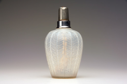 R LALIQUE Tournai scent burner in opalescent glass with sepia