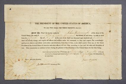 MADISON MONROE JAMES MADISON DOCUMENT SIGNED AS PRESIDENT 8 15