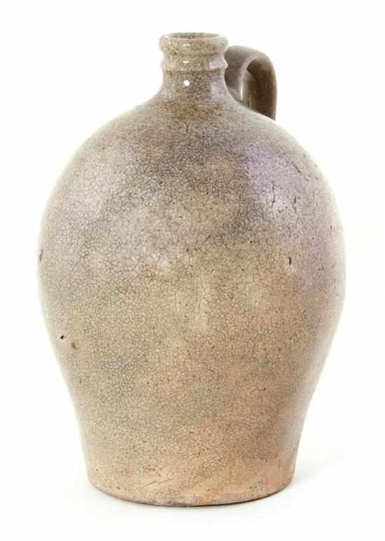 Southern stoneware jug probably Pottersville or Horse Creek Valley Edgefield