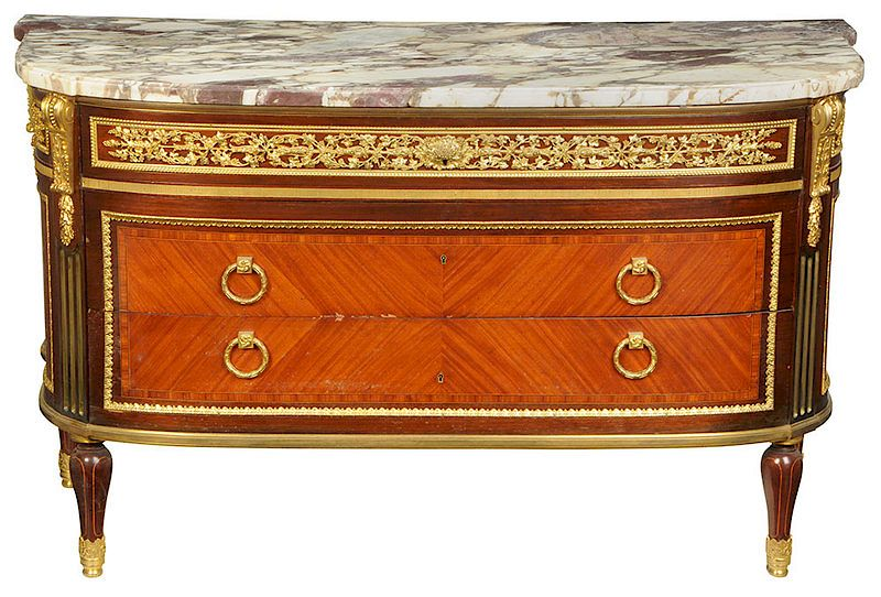 Fine Louis XVI Style Gilt Bronze Commode French circa 1870
