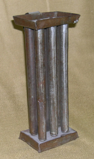 American Tin Six Candle Mold third quarter 19th century with