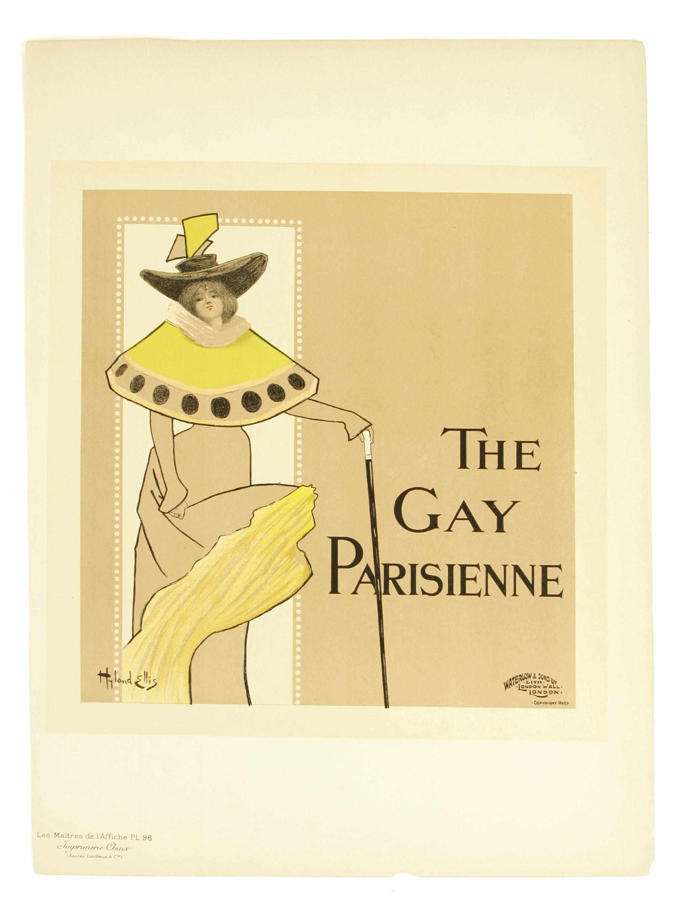 Hyland Ellis 20th century The Gay Parisienne Pl 96 1897Lithograph