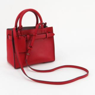 Reed Krakoff Red Leather Mini Tote Bag Gray interior with