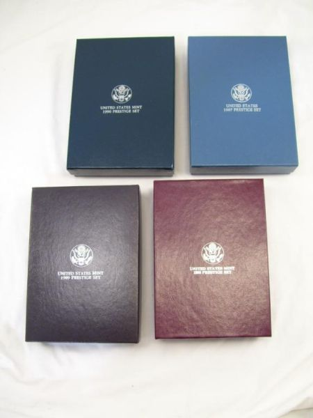 4 U S Mint Prestige Sets 1987 1990