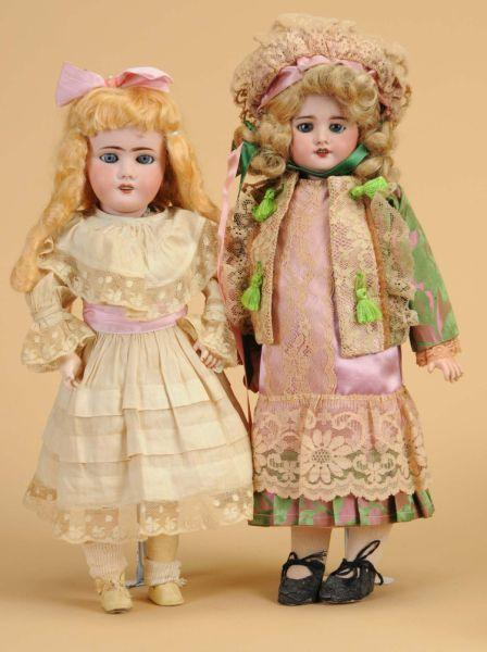 Lot Two Late French Dolls France ca 1920 lot includes