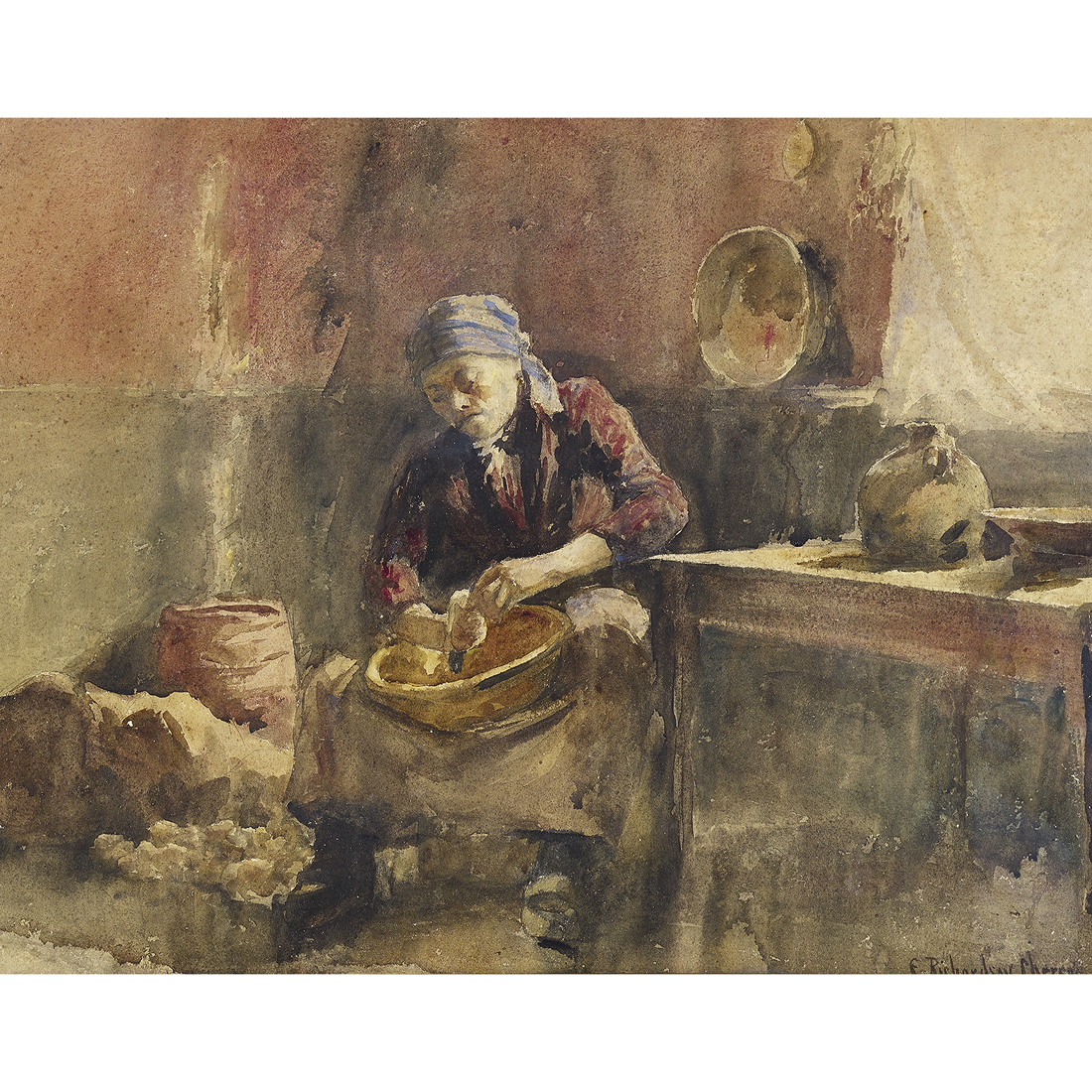 PAINTING EMMA LOUISE RICHARDSON CHERRY Emma Louise Richardson Cherry American