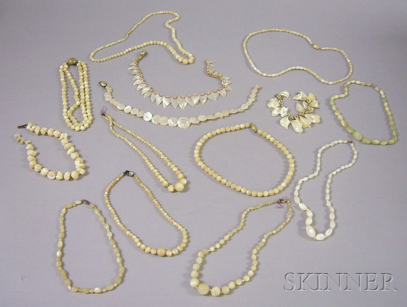 Assorted Group of Mother of pearl Necklaces
