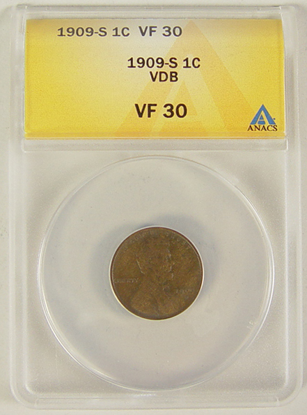 1909 S V D B Lincoln Cent ANACS certified and
