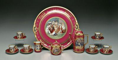 Porcelain coffee service 7 3 4 in lidded coffeepot with