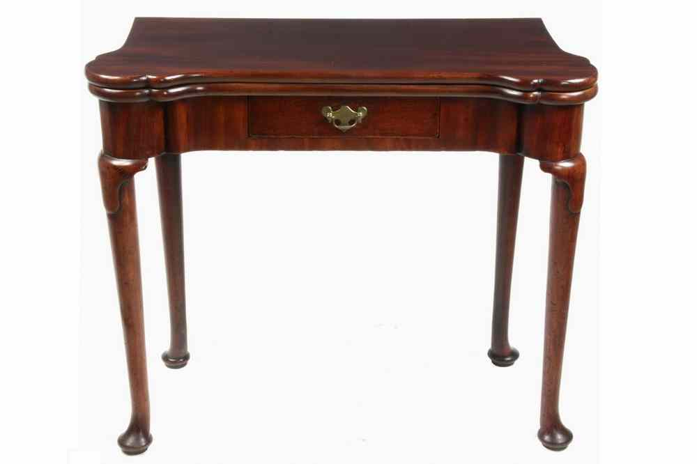 CARD TABLE Mid 18th c George II Queen Anne Cuban
