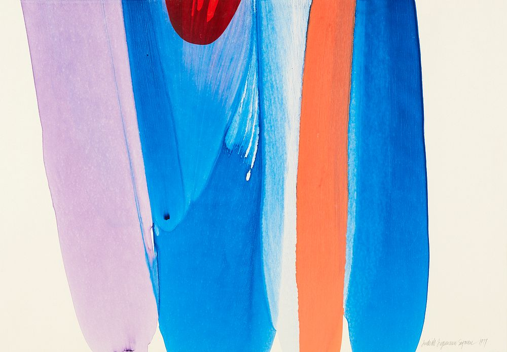 Judith Ingemann Seymour Poured Acrylic Acrylic on Paper Judith Ingemann