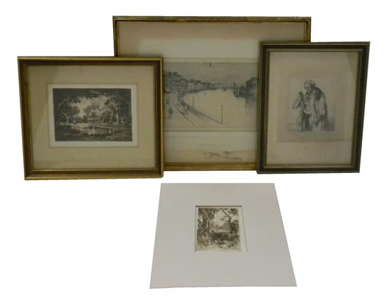 Four late 19th early 20th C prints Joseph Pennell American