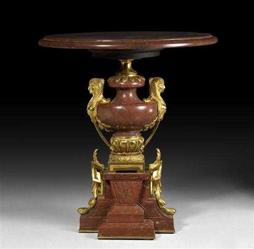 SMALL ROUND SALON TABLE late Empire probably Russia end of
