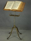 DICTIONARY STAND CIRCA 1890 OAK AND CAST METAL ADJUSTABLE DICTIONARY