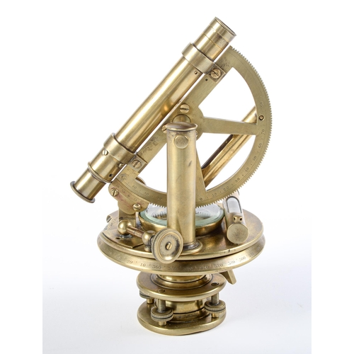 A brass theodolite Thomas Jones 62 Charing Cross London mid