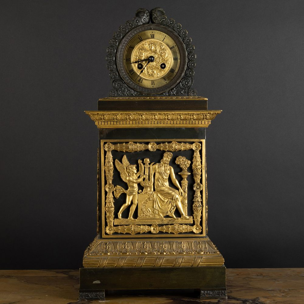 Charles X Ormolu Mounted Bronze Mantel Clock 20 1 2