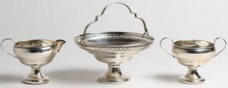 Group Of Sterling Silver Hollowware Comprised of a creamer and