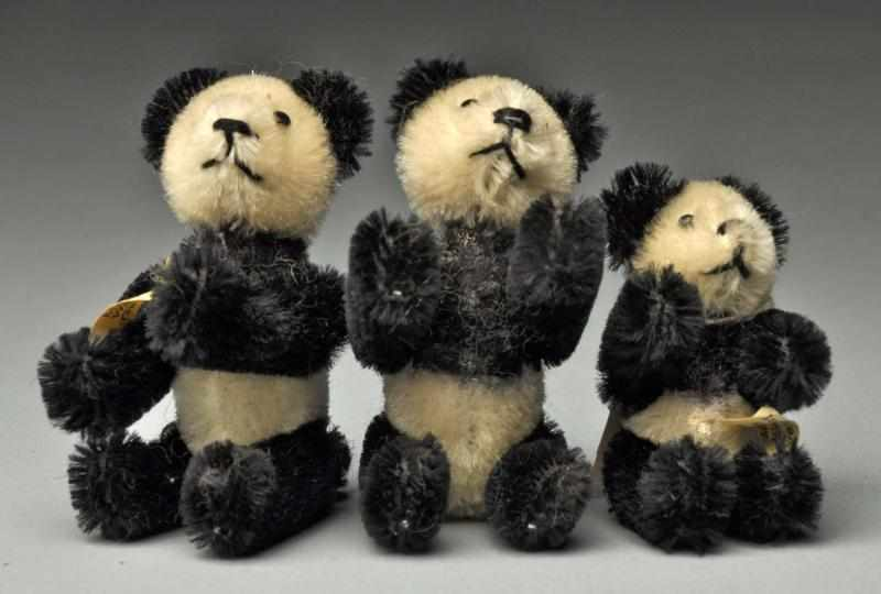 Lot of 3 Schuco Panda Bears Description Two bears have