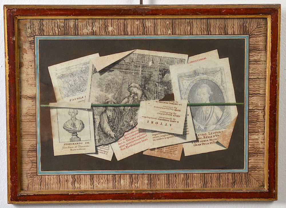 19th C Italian School Trompe L Oeil Composition Italian school