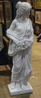 Classical style marble figural sculpture of a beauty Classical style
