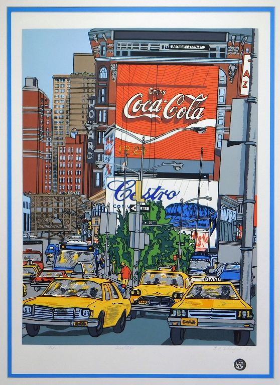 Cindy Wolsfeld New York City Taxi Lithograph Cindy Wolsfeld United