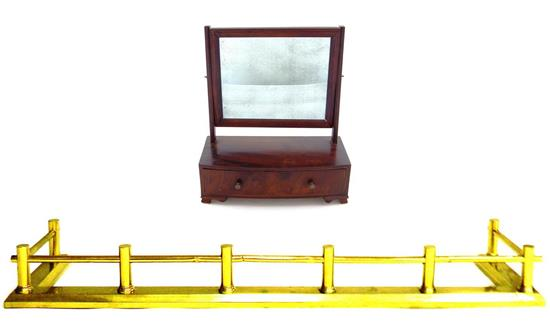 Fireplace fender and shaving stand brass fireplace fender round bar