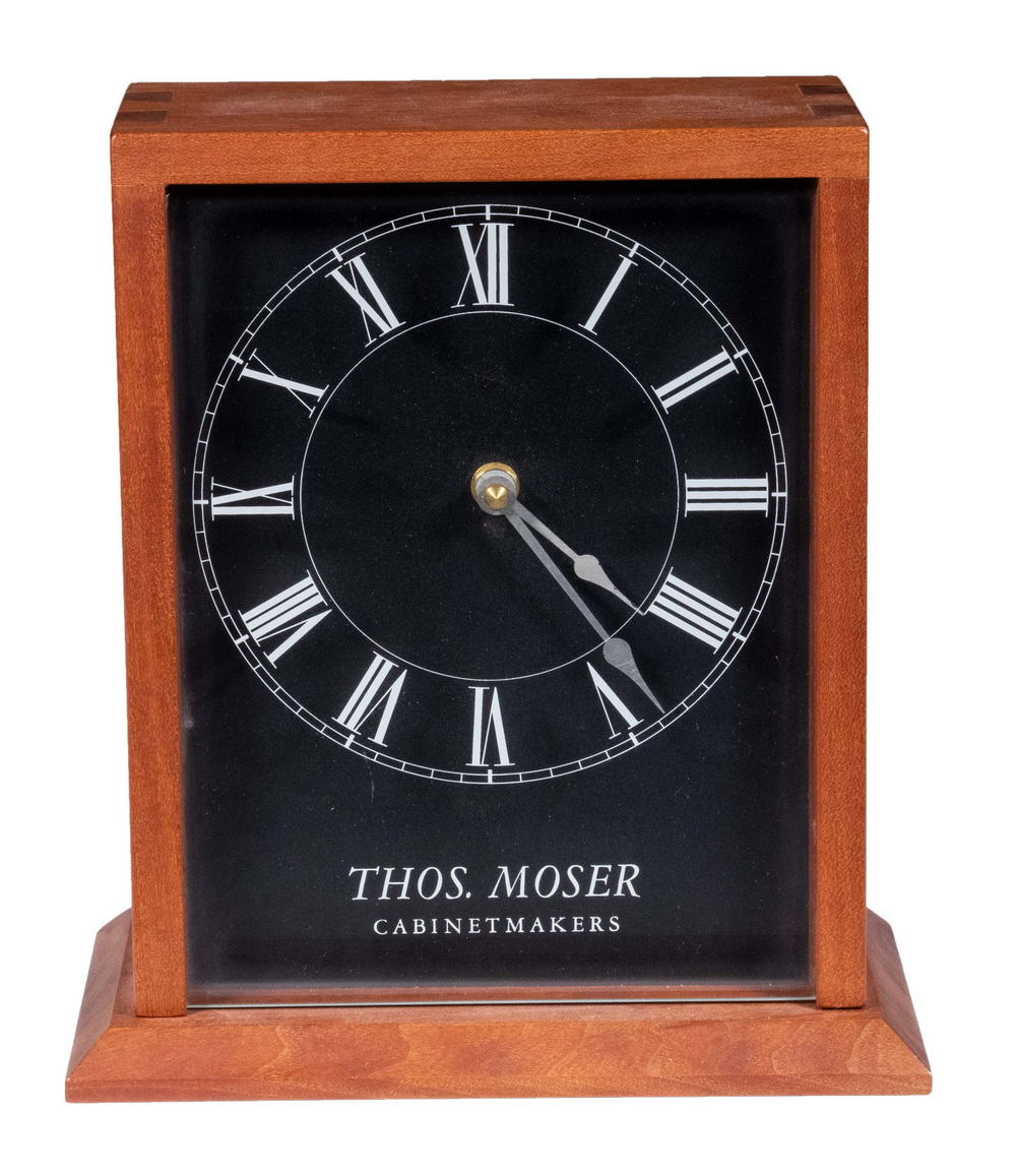 THOS MOSER DESK CLOCK Cherry Cased Clock by Thos Moser