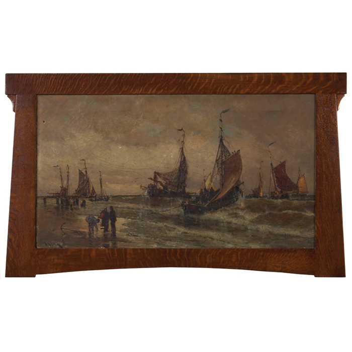 Harry Henry Chase American 1853 1889 Dutch Boats at Scherveningen