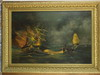 OOC Depicts ten men in rescue dory and several men