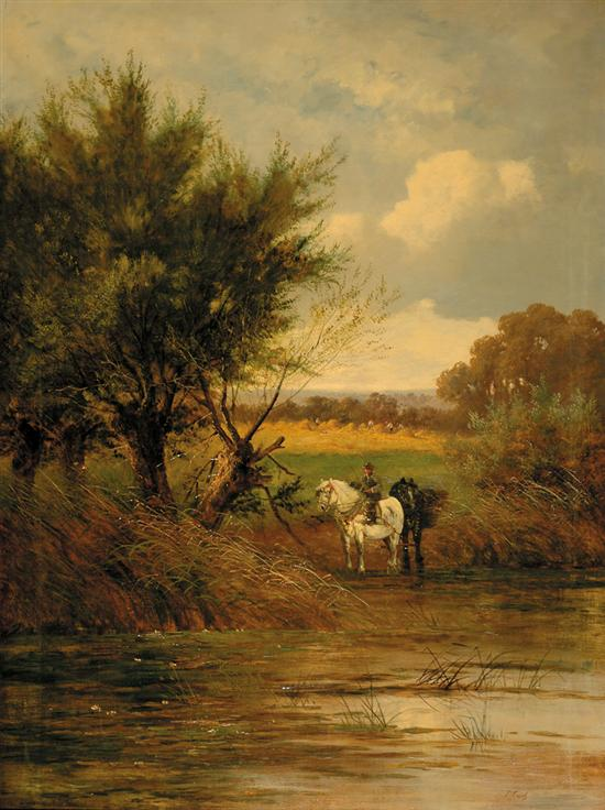 L Crook British Continental 19th century SETTING OUT FOR A