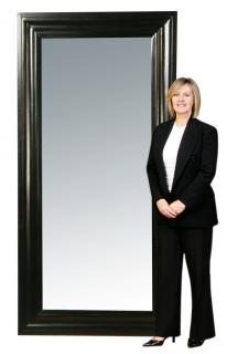 Oversized framed and beveled mirror 96 h Contemporary oversized framed