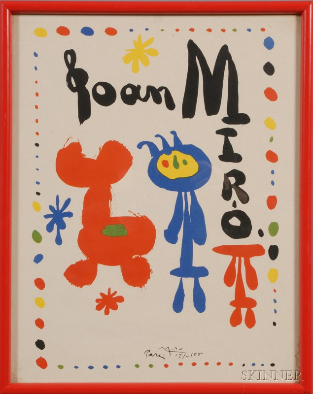 After Joan Miro Spanish 1893 1983 Joan Miro Exhibition Poster