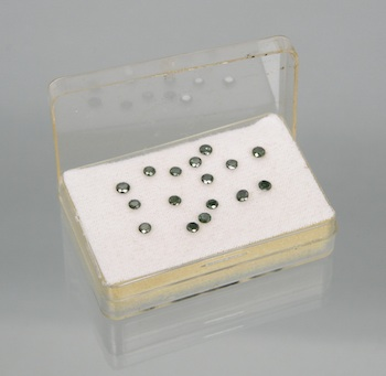 A Lot of 16 Green Diamonds Total Weight 1 60