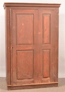 PA Grain Paint Decorated Softwood Wardrobe Pennsylvania Mid 19th Century